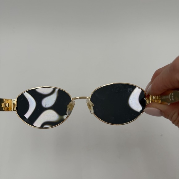 SOJOS Sunglasses Black Gold Frame Retro Oval UV Protection - Picture 6 of 8